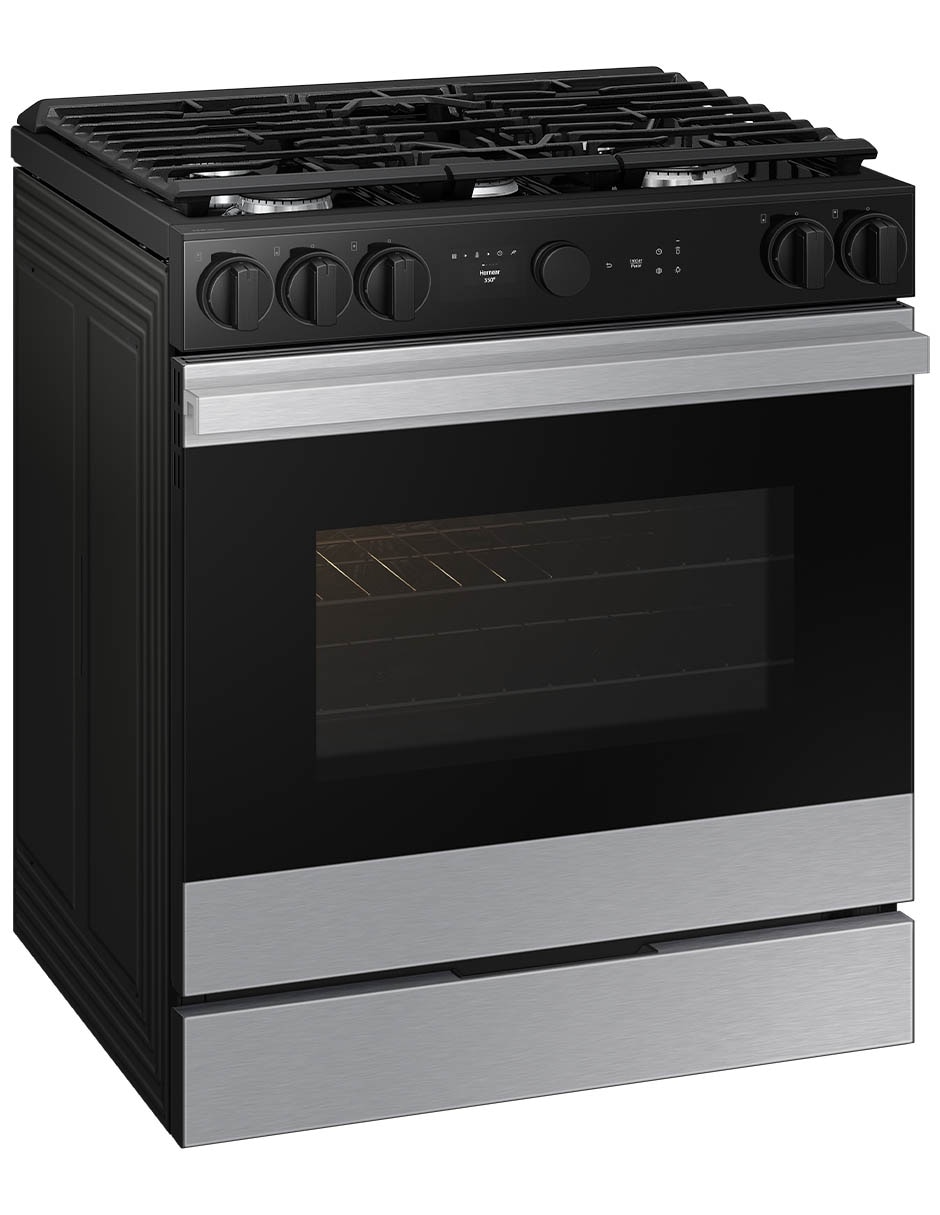Estufa de piso a gas lp Bespoke 76.1 cm NSG6DG8700SRAX de 5 quemadores