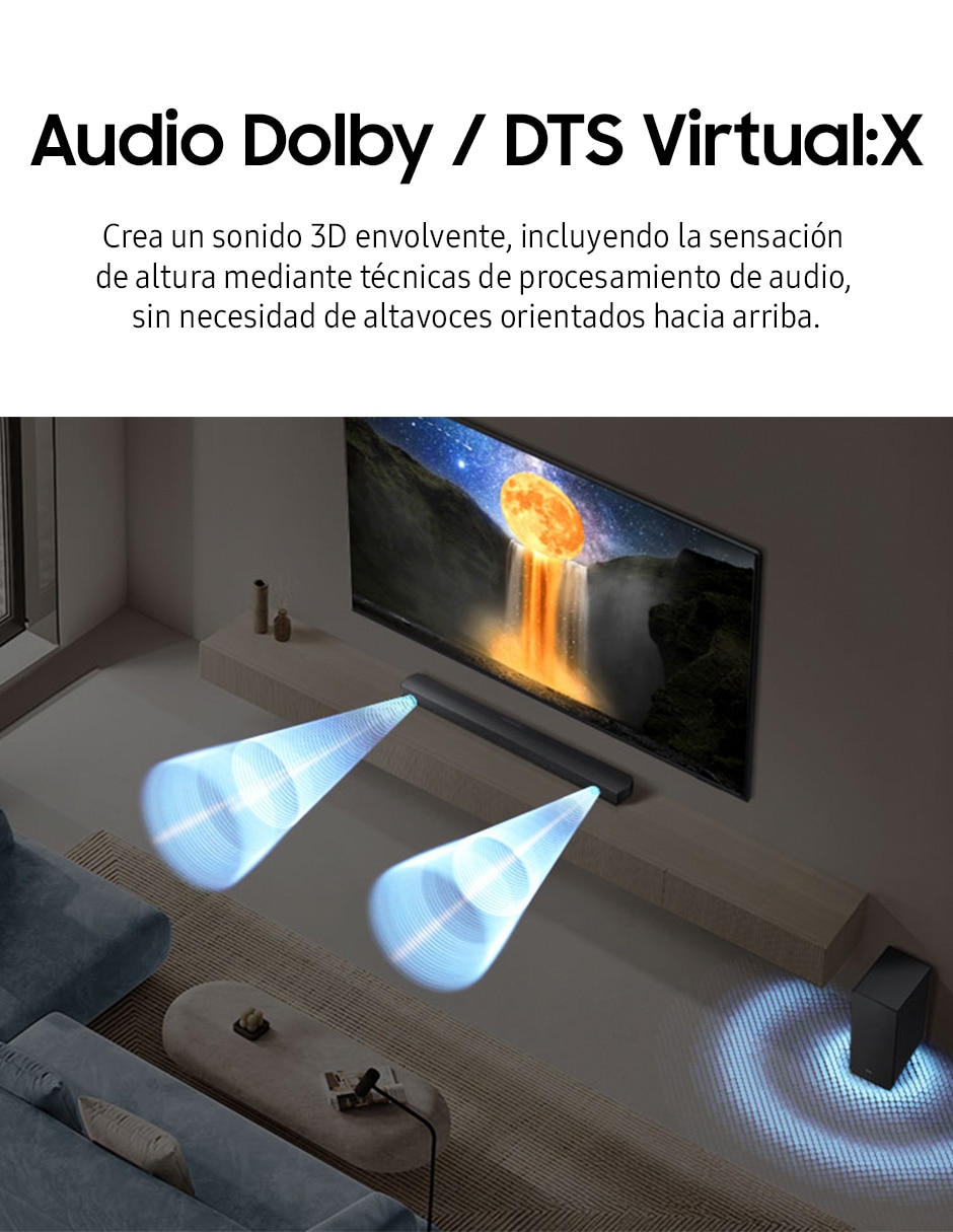 Barra de sonido hw-b450f/zx con subwoofer