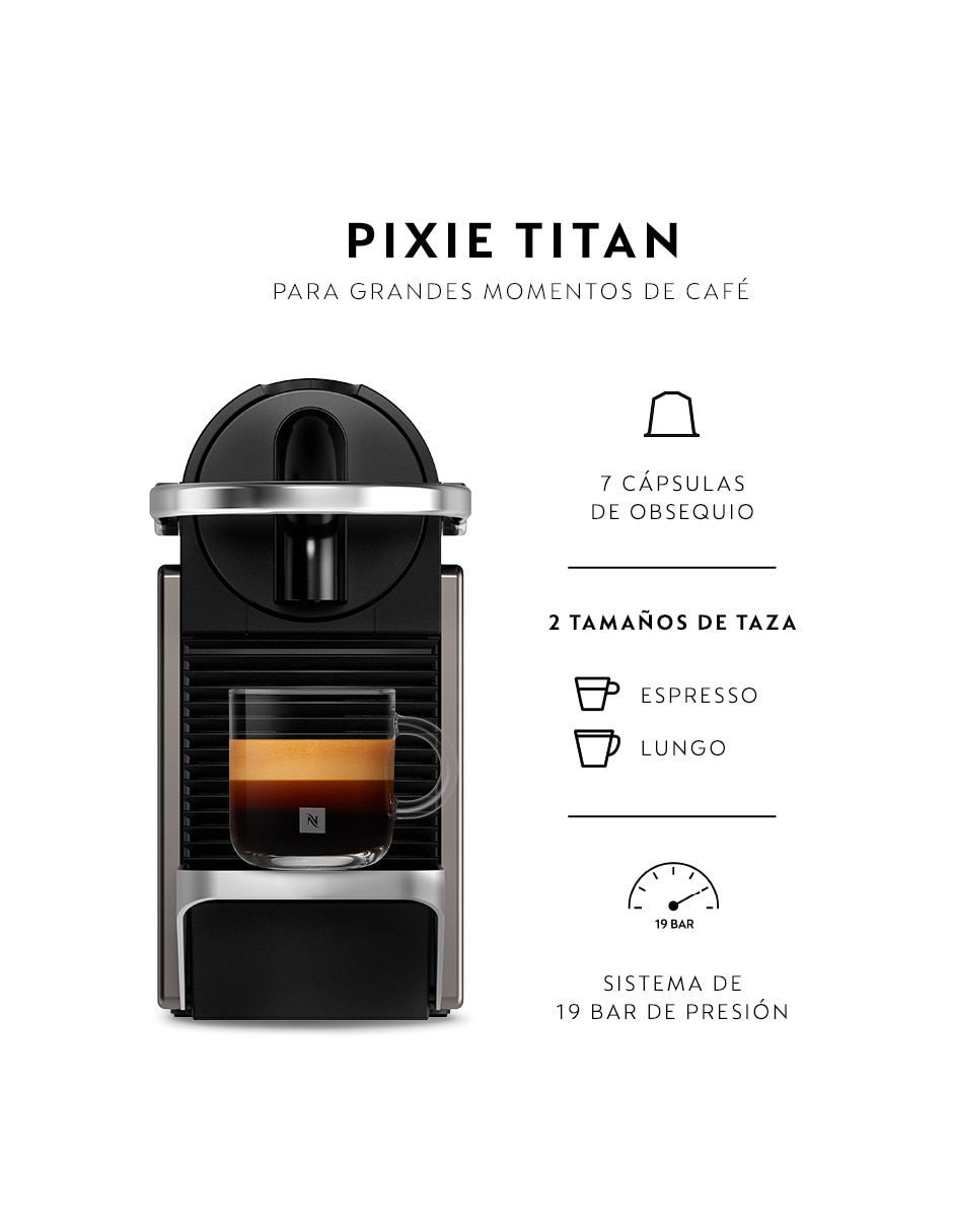 Cafetera multicápsulas pixie a4kc61-mx-tine2