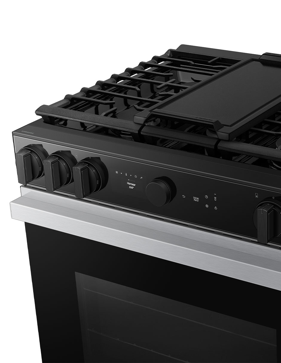 Estufa de piso a gas lp Bespoke 76.1 cm NSG6DG8500SRAX de 5 quemadores