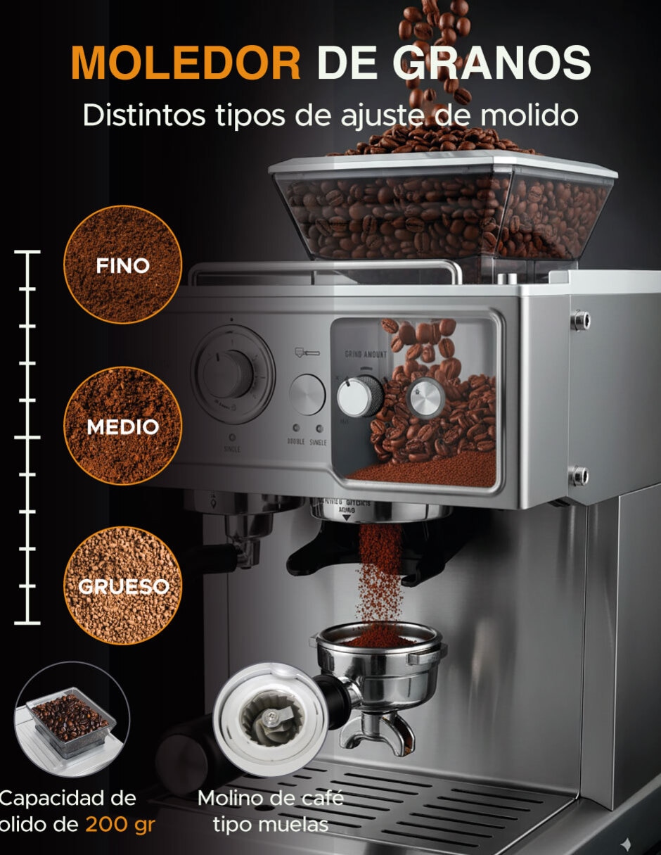 Cafetera con molino cafetera expresó cafetera con molino