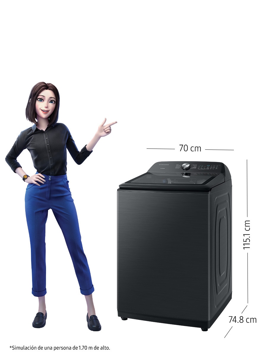 Lavadora 28 kg automática carga superior WA28B8375GV/AX