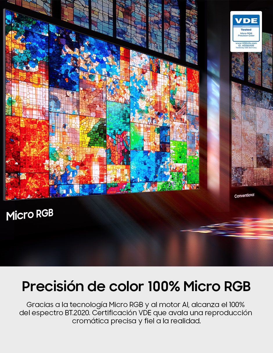 Pantalla Smart TV Micro RGB de 75 pulgadas 4K MRN75R85HAFXZX con AI escalado a 4K