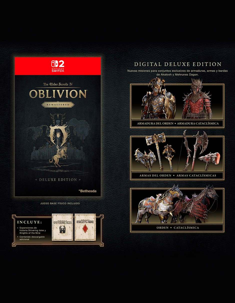 The Elder Scrolls IV: Oblivion Remastered deluxe para Nintendo Switch 2