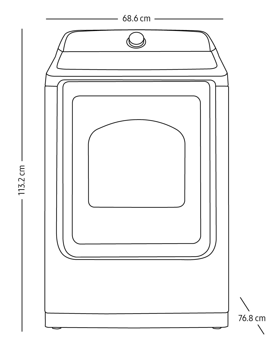 Secadora de gas lp de 24 kg con 10 ciclos DVG24A5370W/AX