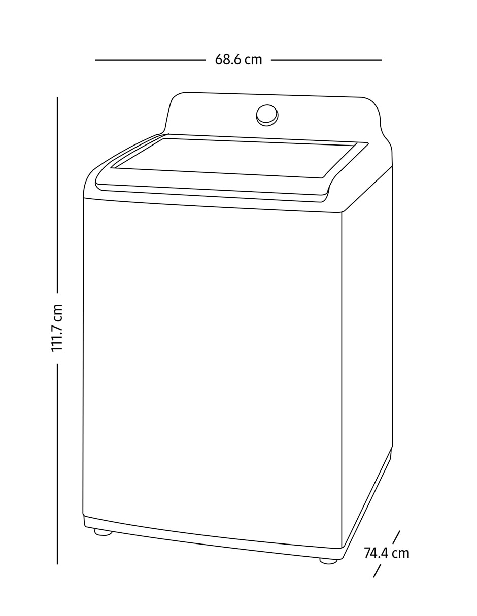 Lavadora 20 kg automática carga superior wa20a3341gw/ax