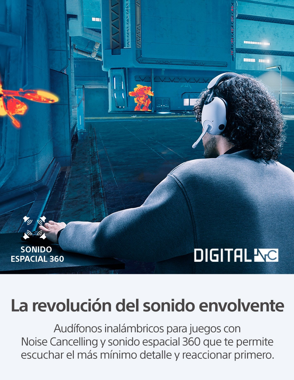 Audífonos gamer Over-Ear Inzone H9 inalámbricos con cancelación de ruido