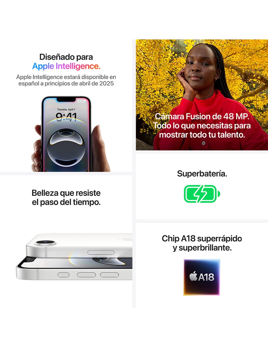 iPhone 16e 6.1 pulgadas Super Retina XDR