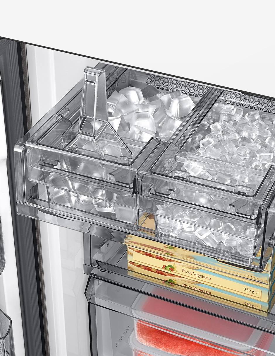 Combo refrigerador + pantalla french door 23 pies cúbicos inverter y no frost y fábrica de hielo F-RM90F6UN50U8