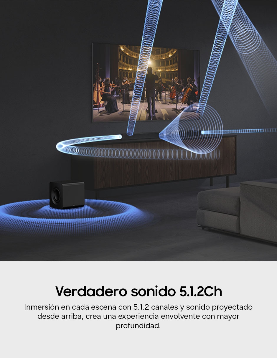 Barra de sonido hw-q800h/zx con subwoofer