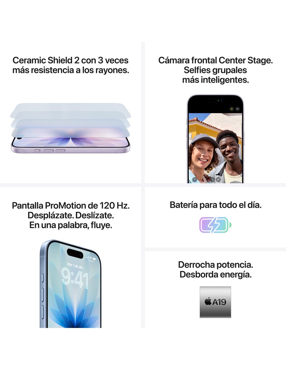 iPhone 17 6.3 pulgadas Super Retina XDR