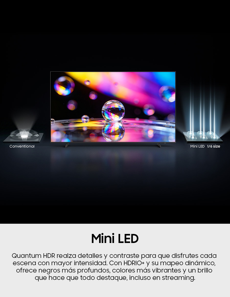Pantalla Smart TV Mini LED de 4K UN43M75HAFXZX con Tizen con AI Escalado a 4K