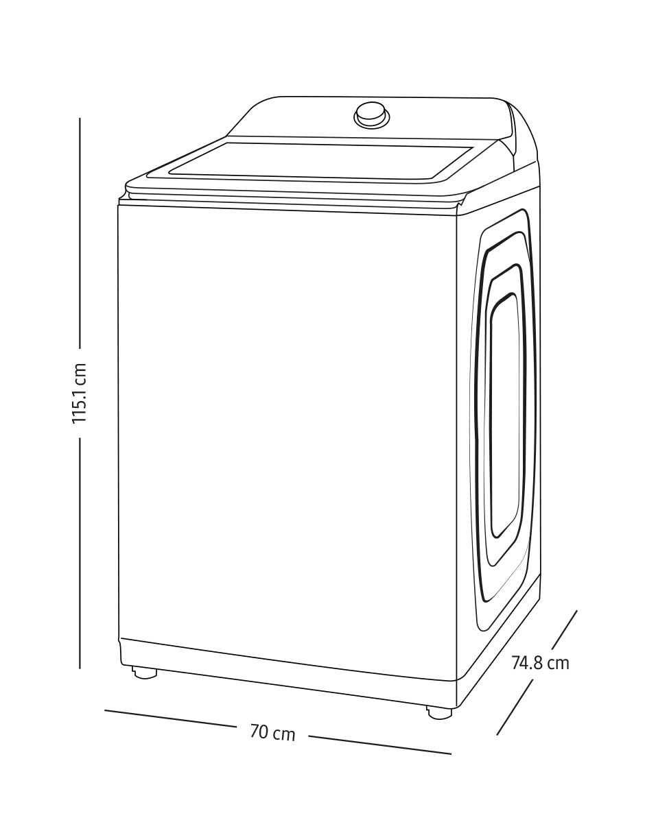 Lavadora 28 kg automática carga superior WA28B8375GV/AX