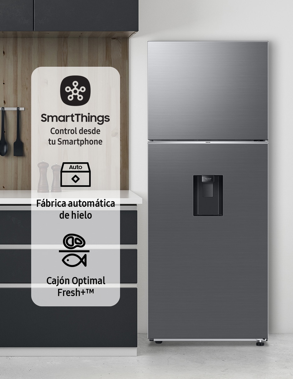 Refrigerador Top mount 15 pies cúbicos inverter y fábrica de hielos Rt42dg6774s9em