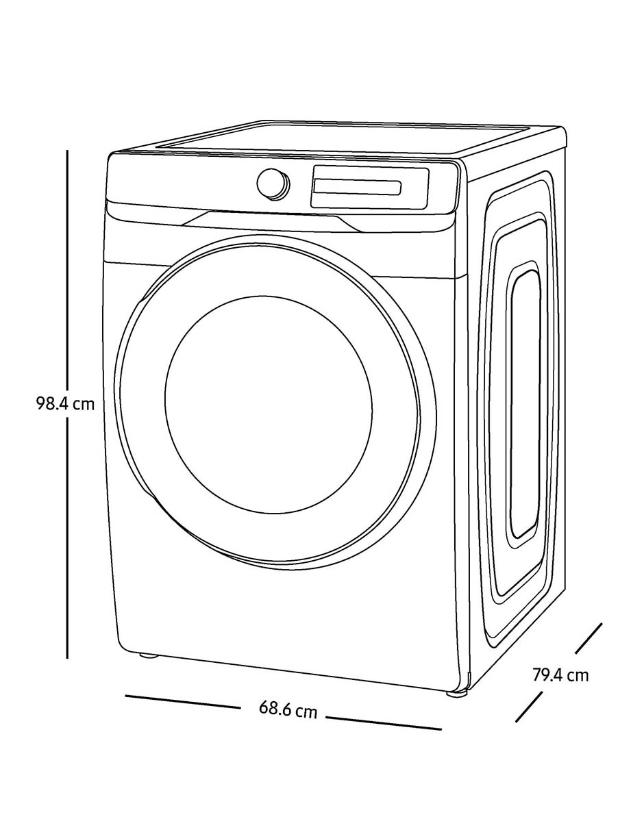 Secadora de gas de 24 kg con 14 ciclos DVG24C6370P/AX