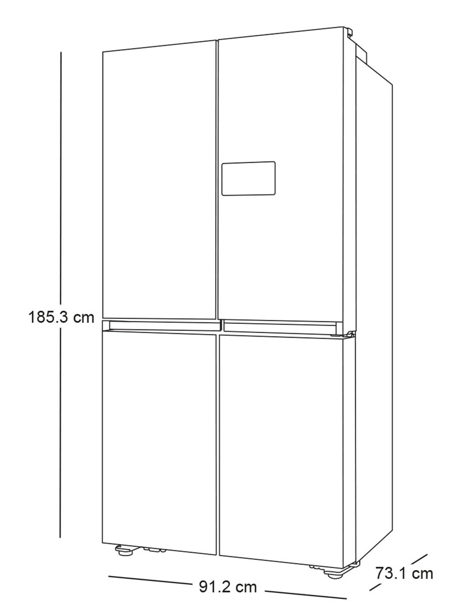 Combo refrigerador + pantalla french door 23 pies cúbicos inverter y no frost y fábrica de hielo F-RM90F6UN50U8