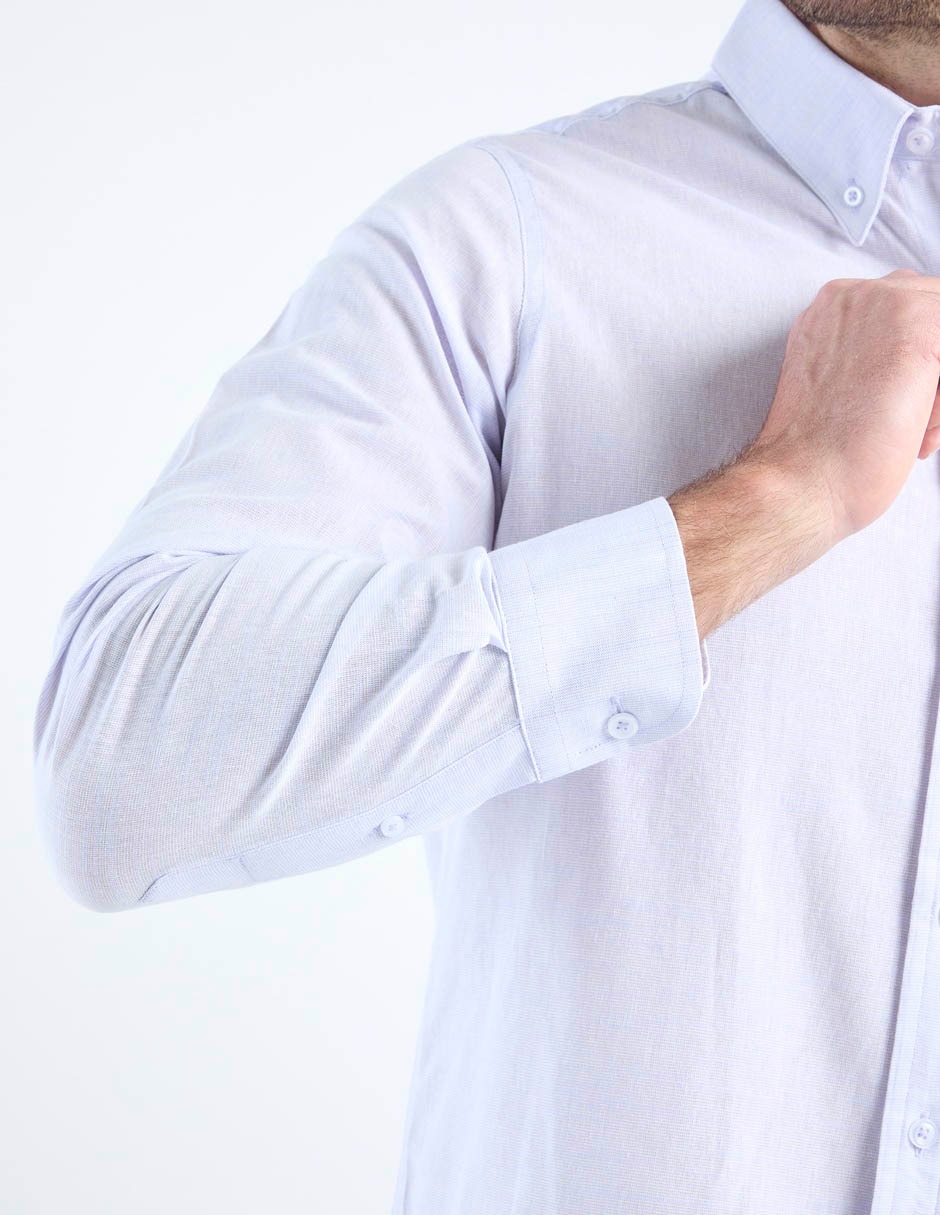 Camisa casual de algodón manga larga para hombre
