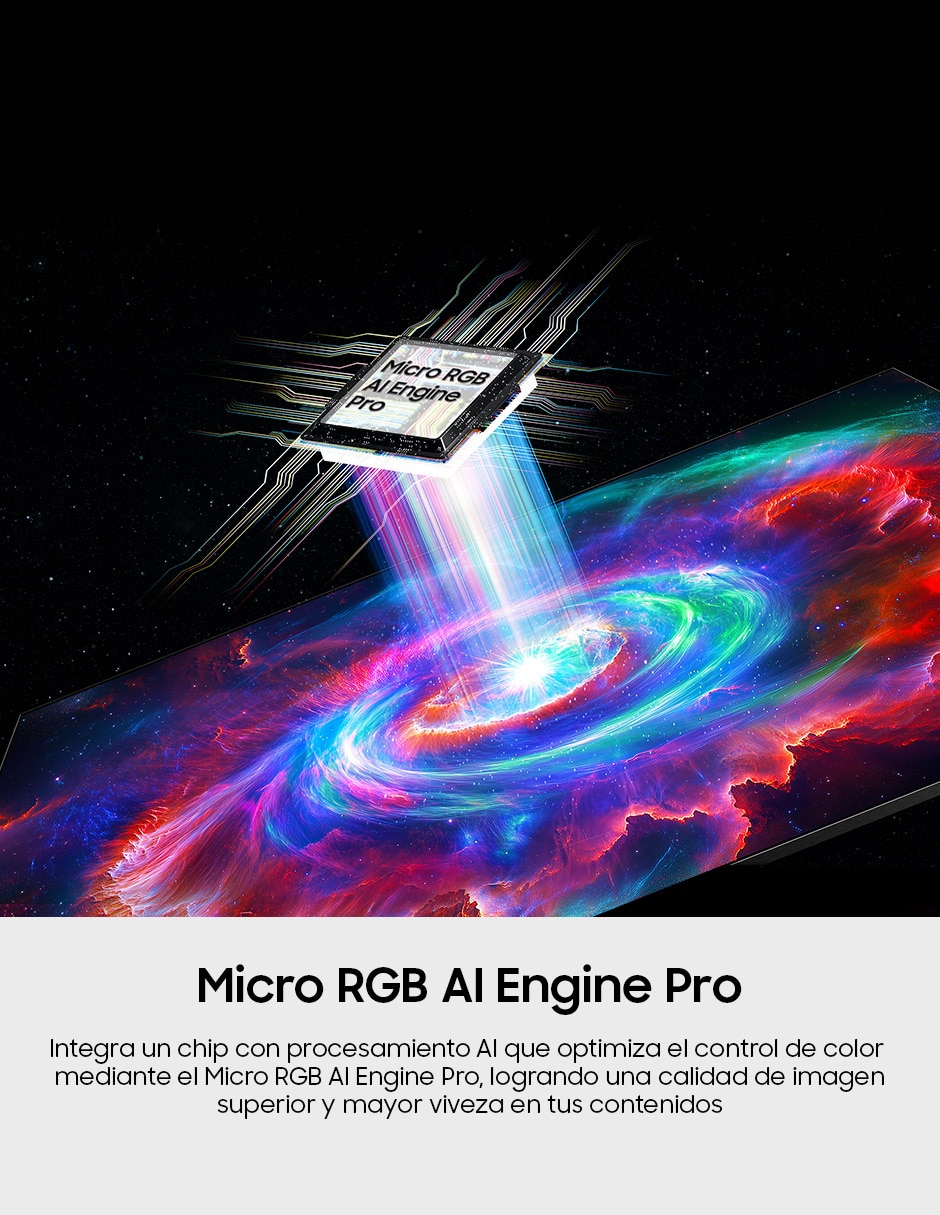 Pantalla Smart TV Micro RGB de 65 pulgadas 4K MRN65R95HAFXZX con AI escalado a 4K