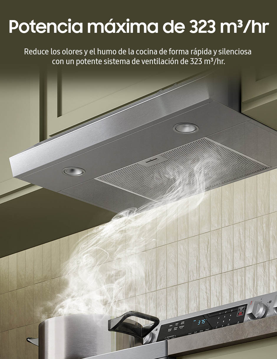 Campana de pared NK30B3000US/AX de acero inoxidable