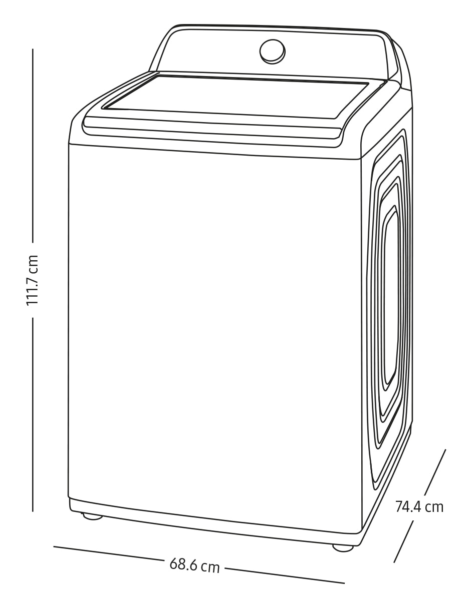 Lavadora Samsung 22 kg autom‡tica carga superior wa22b3550gw/ax