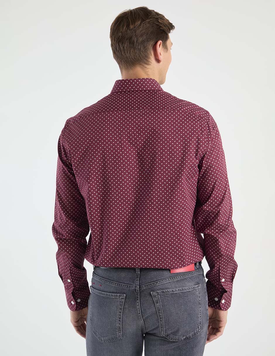 Camisa de vestir de algodón manga larga para hombre