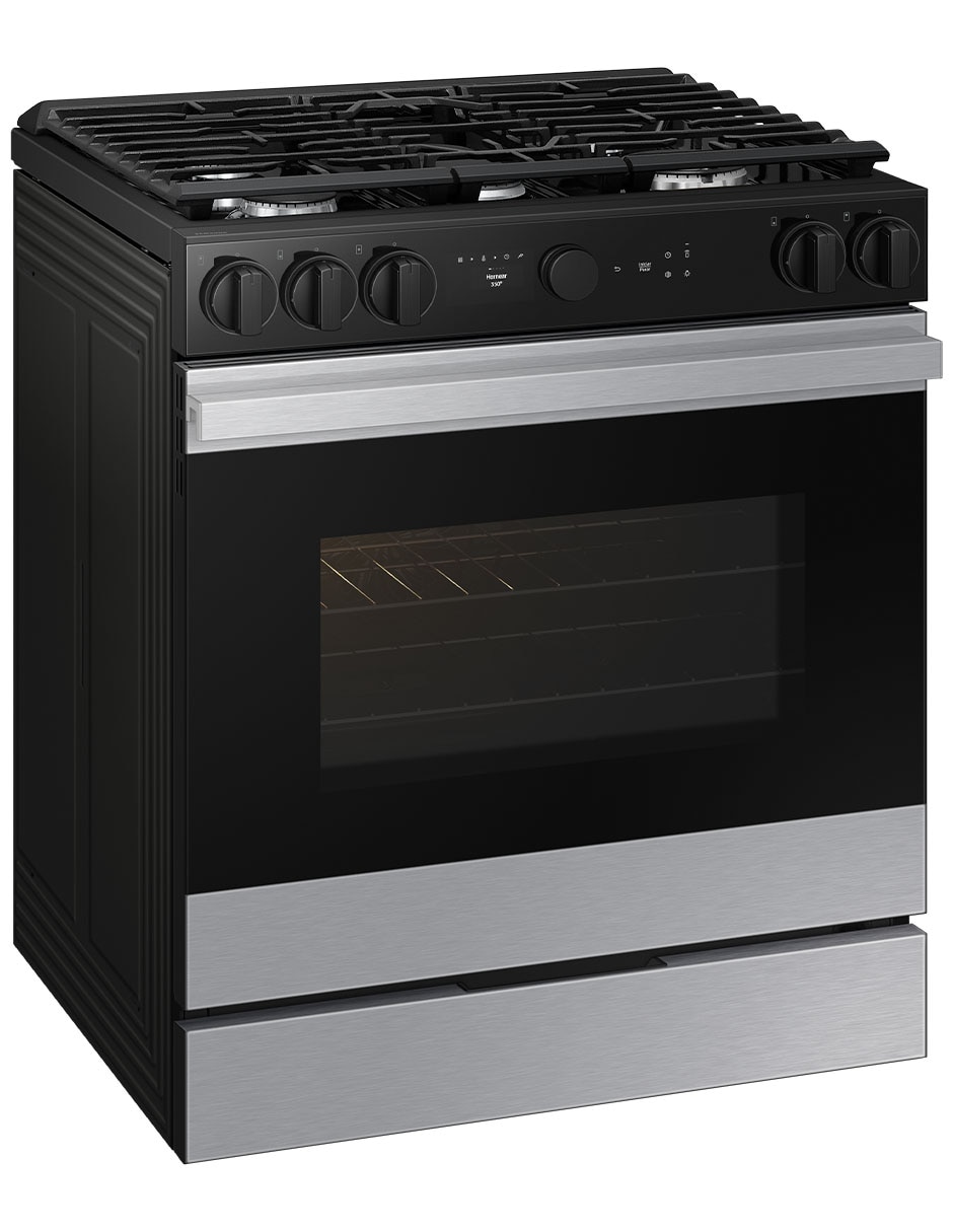 Estufa de piso a gas lp Bespoke 76.1 cm NSG6DG8500SRAX de 5 quemadores