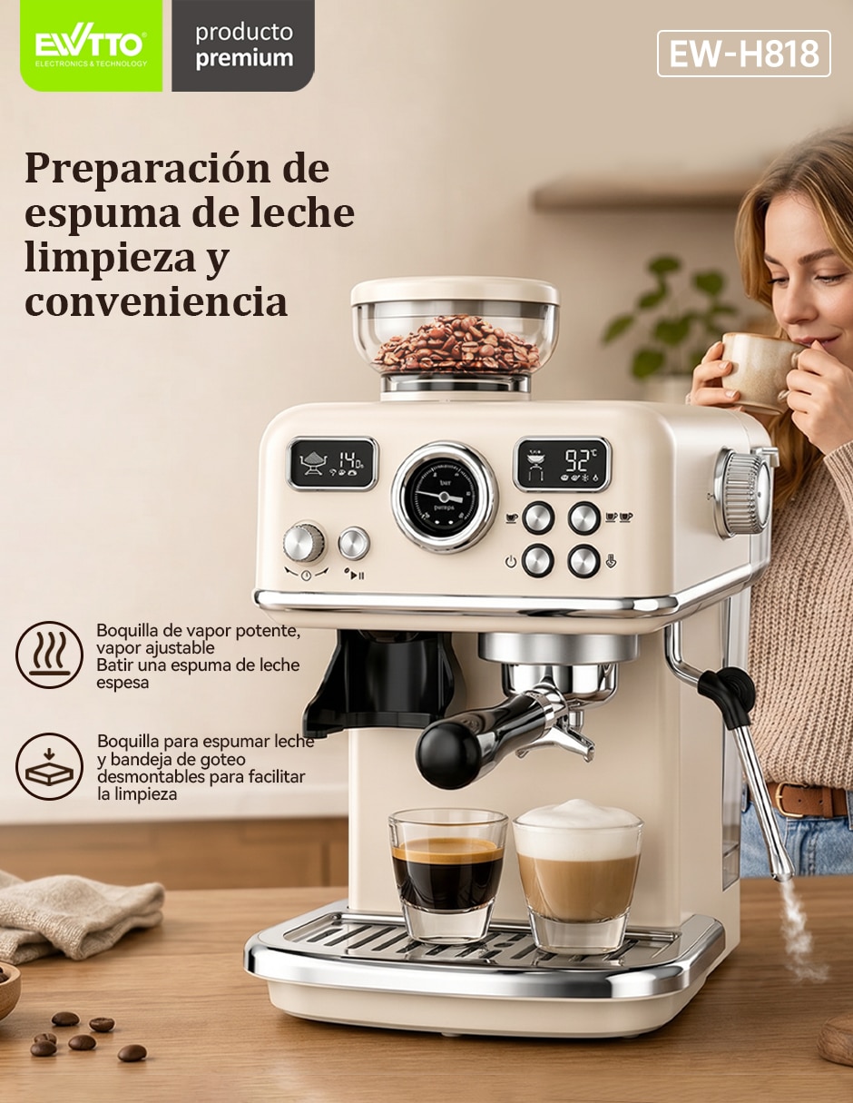 Cafetera con molino EW-H818