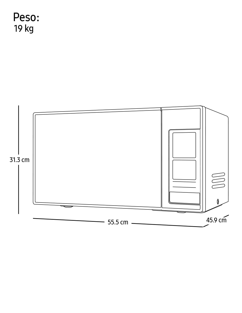 Horno de microondas con grill modelo MG402MCDXBB/AX de 1.4 pies cúbicos