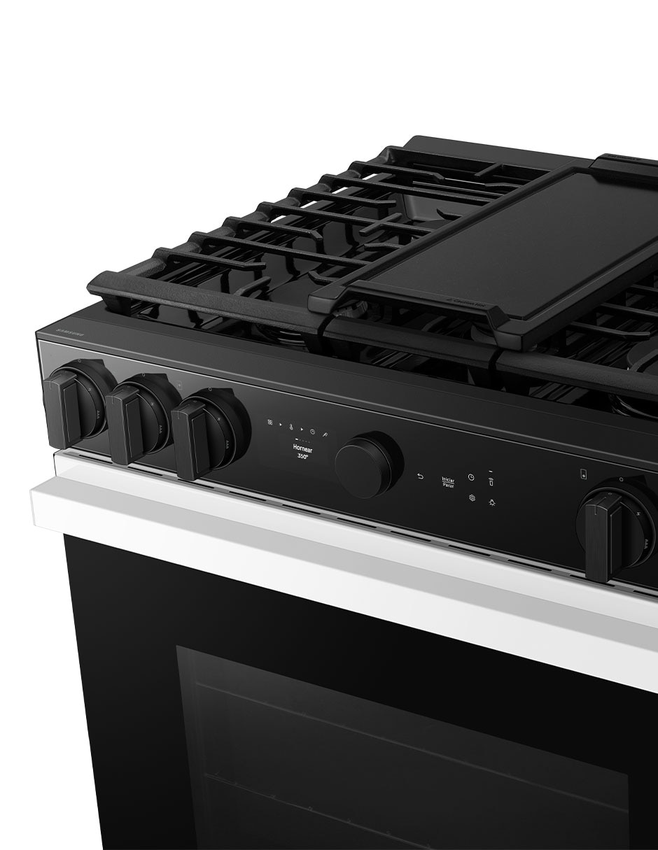 Estufa de piso a gas lp Bespoke 76.1 cm NSG6DB850012AX de 5 quemadores