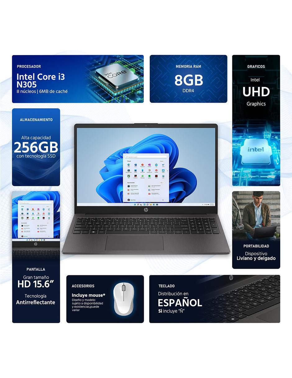 Laptop 250 G10 15.6 pulgadas HD Intel Core i3 Intel UHD 8 GB Ram 256 GB SSD