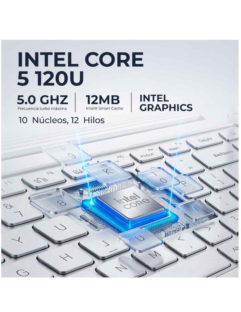 Laptop Intel Core 5 120U 15.6 pulgadas HD Intel core 5 Integradas 8 GB RAM 512 GB SSD