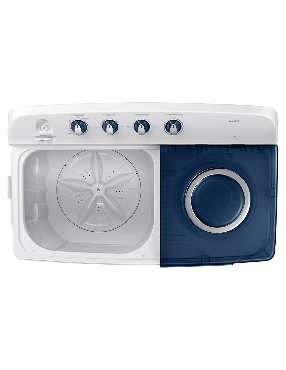 Lavadora doble tina 21 kg semiautomática carga superior wt21f6300lg/ax