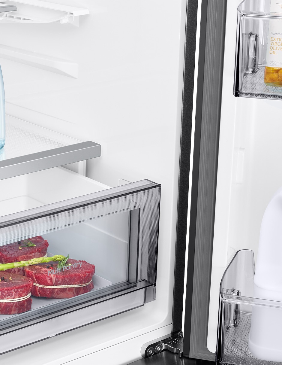 Combo refrigerador + pantalla french door 23 pies cúbicos inverter y no frost y fábrica de hielo F-RM90F6UN50U8