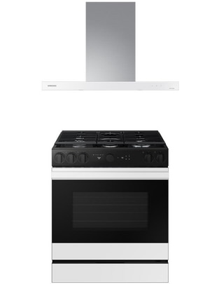 Combo estufa de piso a gas natural/lp 76.1 CM F-NSG85012NK36 de 5 quemadores + campana
