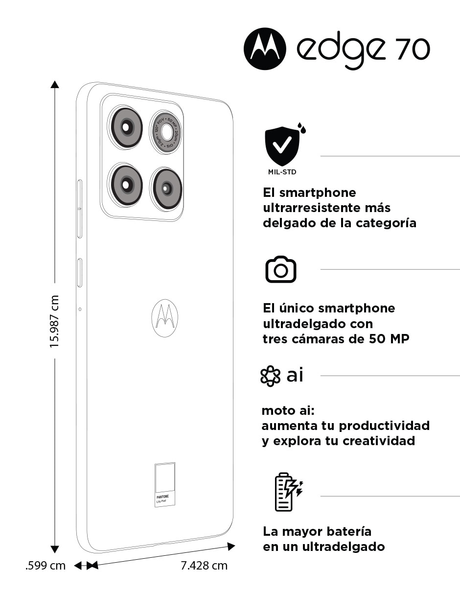 edge 70 poled 6.67 pulgadas at&t no aplica