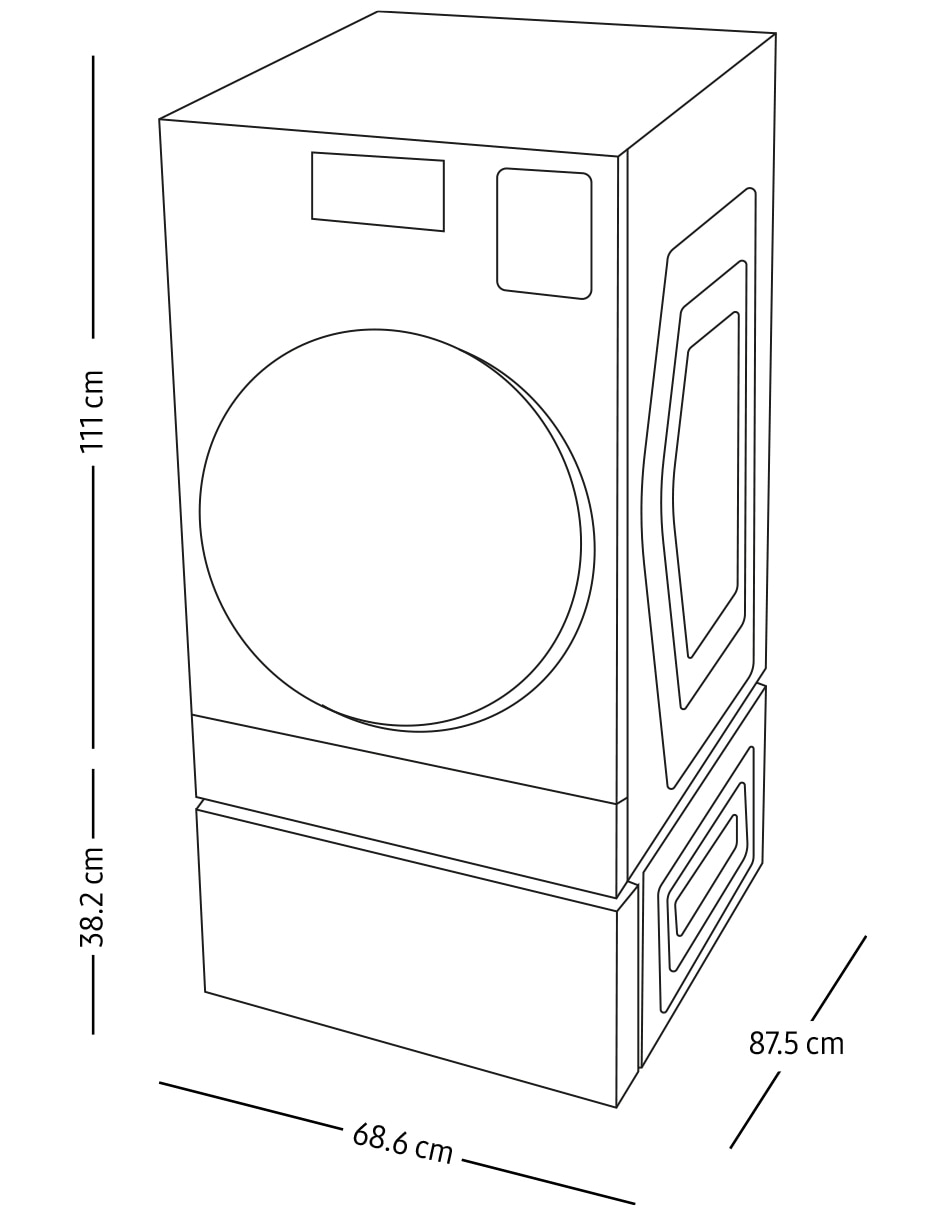 Pedestal para lavadora WE702NZ/AX