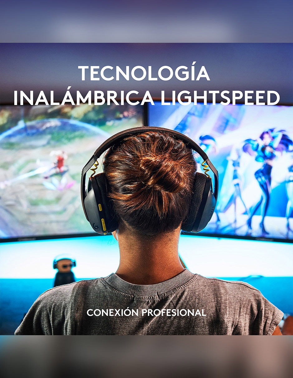 Audífonos gamer Over-Ear Headset Logitech G435 inalámbricos con cancelación de ruido