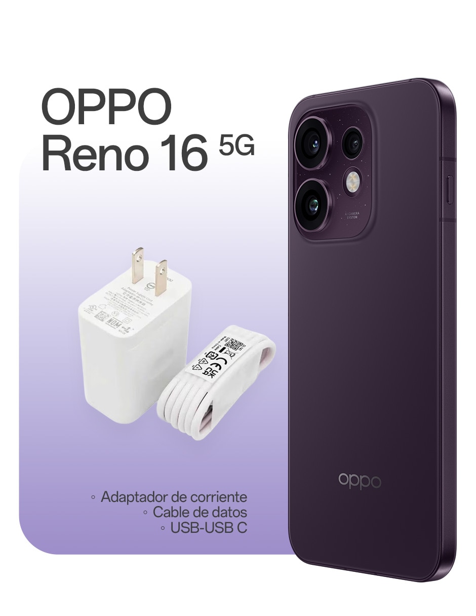 Reno 16 5G AMOLED 6.32 pulgadas Telcel