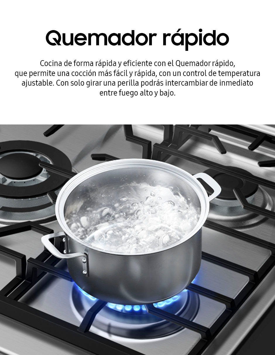 Estufa de piso a gas natural/lp 76.7 cm NX52T5411MS/AX de 6 quemadores