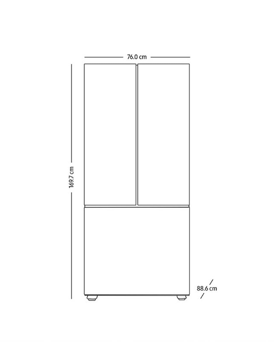 Refrigerador French door 22 pies cúbicos inverter y no frost con fábrica de hielo RF22A4110S9/EM