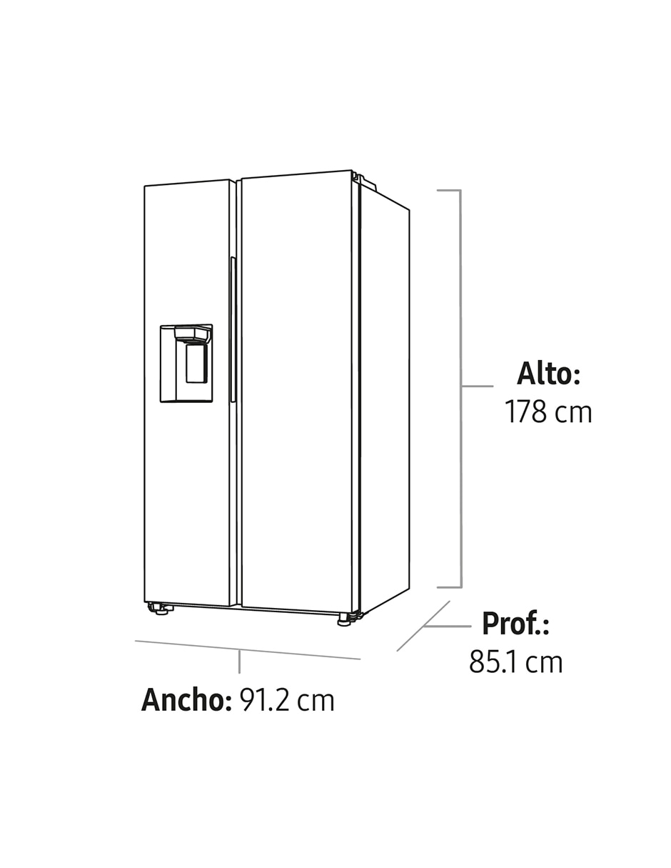 Refrigerador Bottom mount 22 pies cúbicos inverter y fábrica de hielo RS22T5200B1/EM