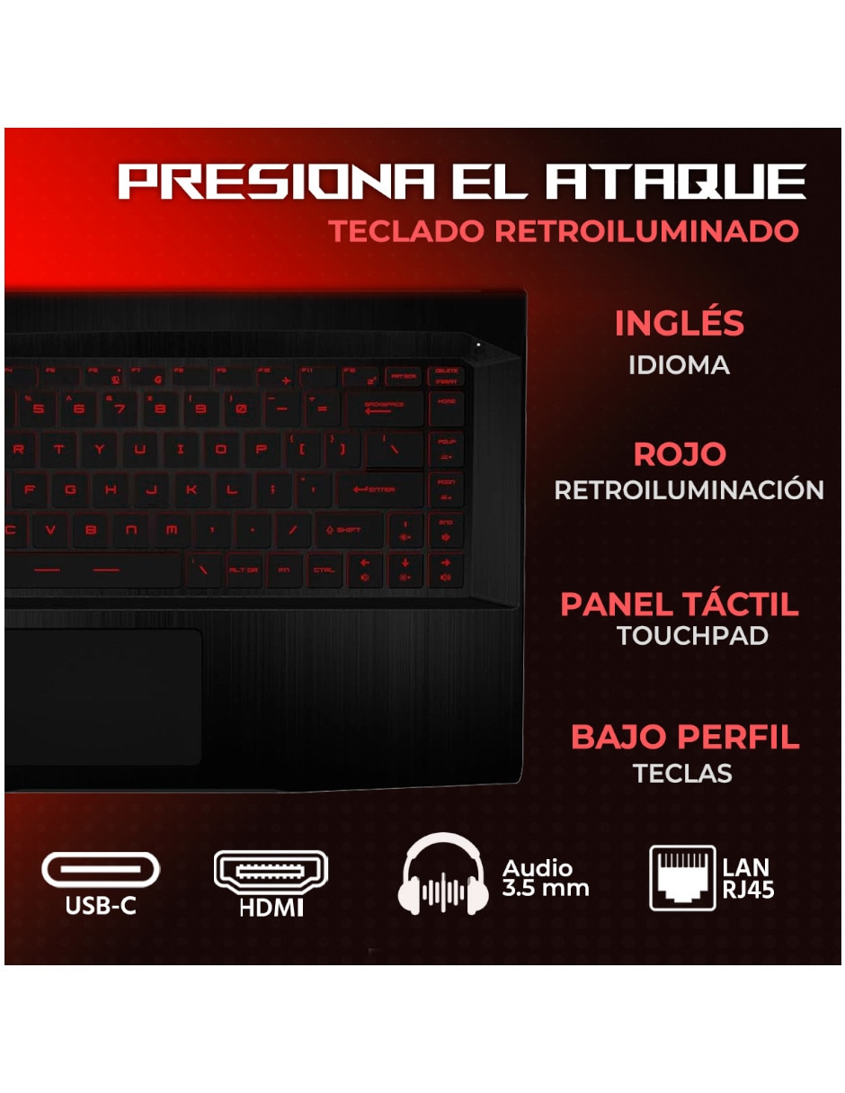 Laptop TG63I-2050Ci5321T 15.6 pulgadas Full HD Intel Core i5 Nvidia GeForce RTX 2050 32 GB RAM 1 TB SSD