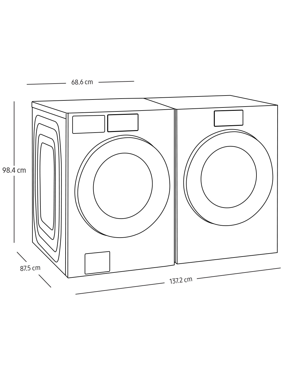 Centro de lavado gas natural/LP 26 kg F-WD90F26AUDSP