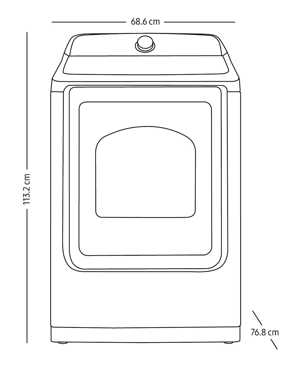 Secadora de gas natural LP de 24 kg con 10 ciclos DVG24A5370V/AX