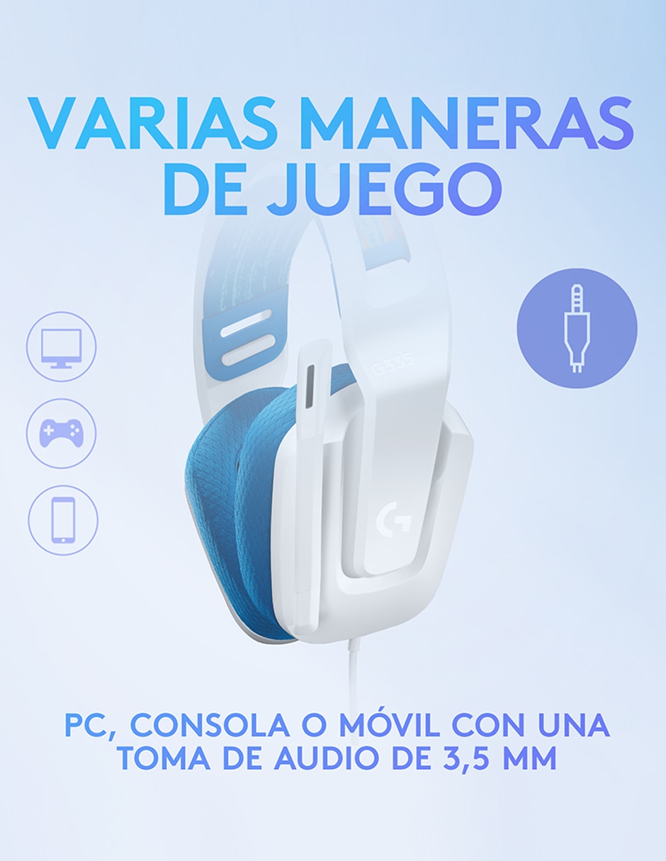Audífonos Gamer Over-Ear 335 Alámbrico