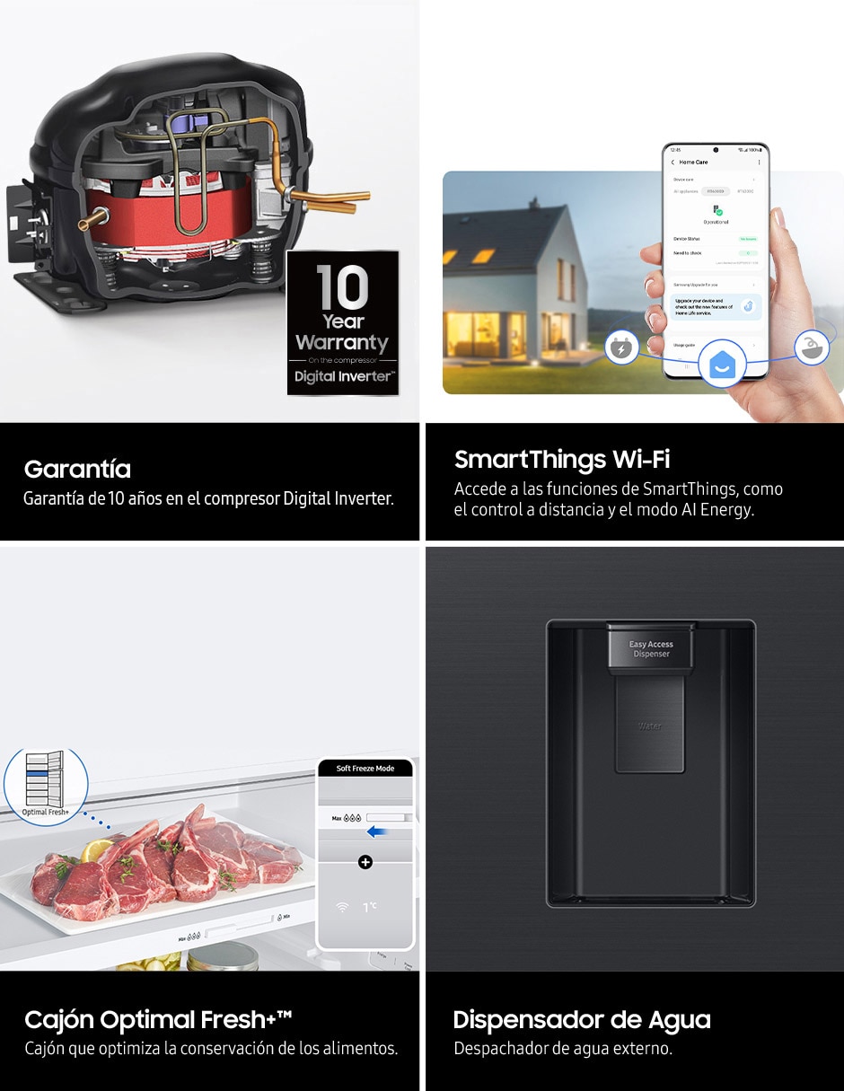 Refrigerador Top Mount 11 Pies Cúbicos Tecnología Inverter y Tecnología No Frost RT31DG5724B1EM