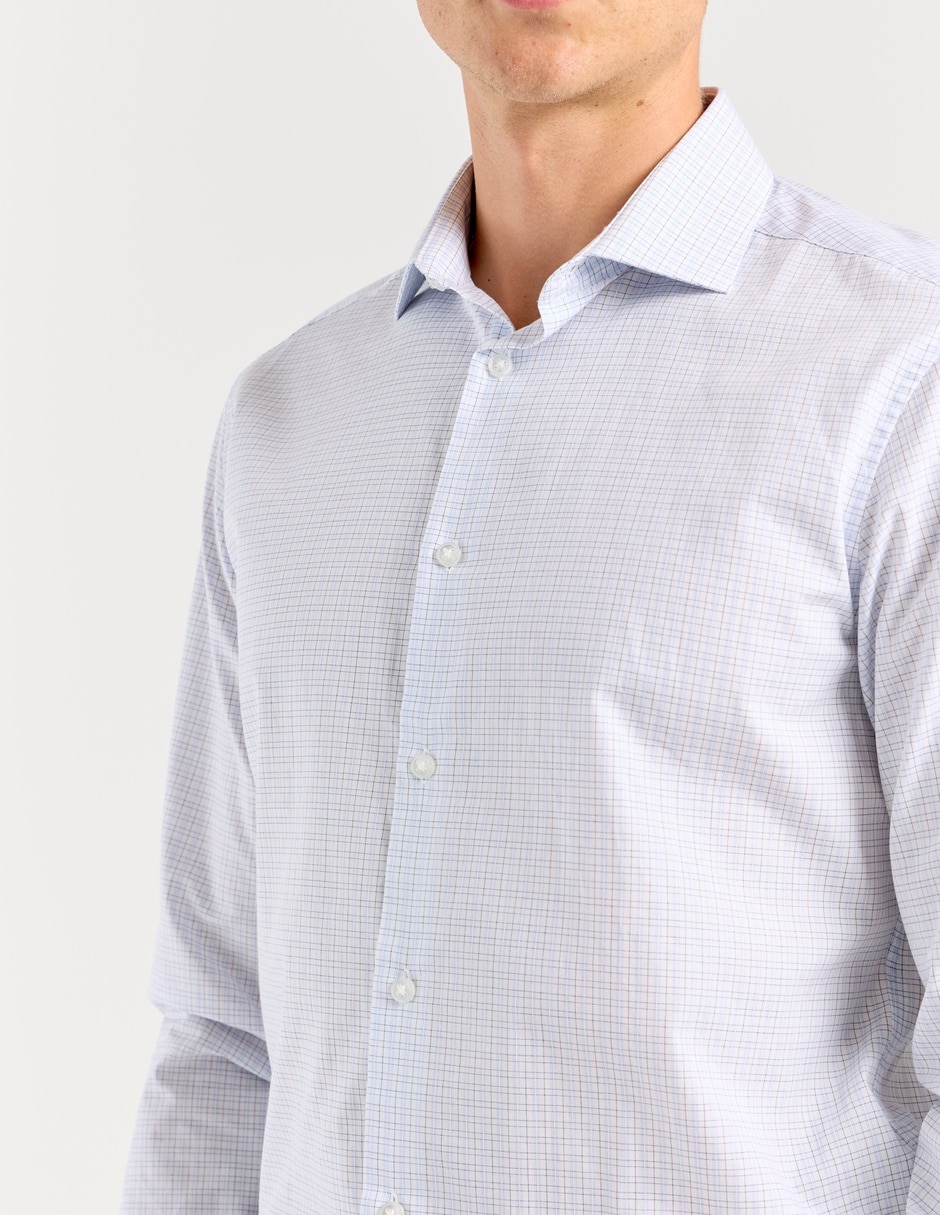Camisa de vestir de algodón manga larga para hombre