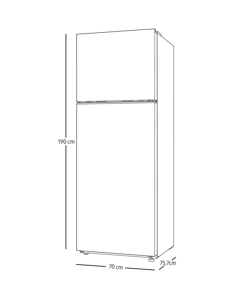 Refrigerador top mount 19 pies cúbicos inverter y no frost RT53DG6128S9EM