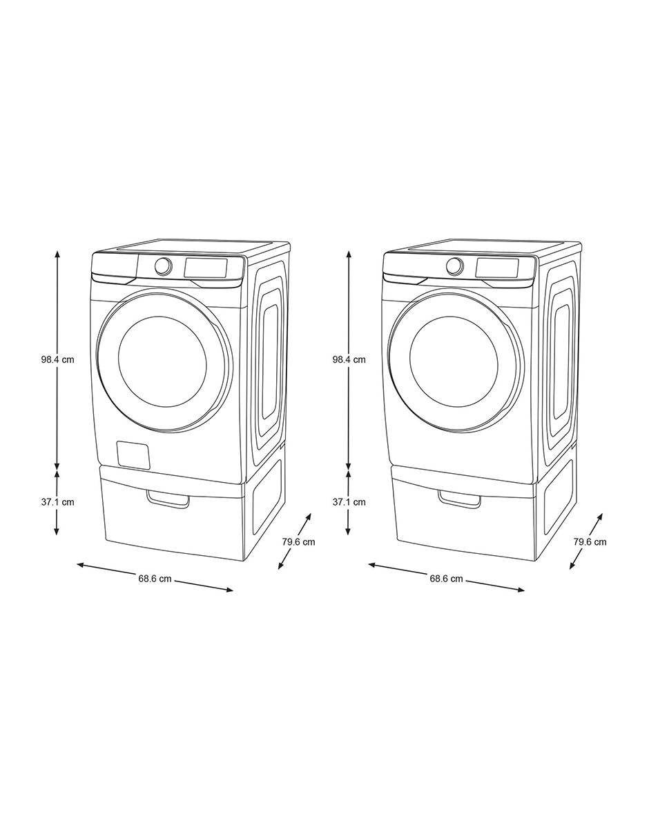 Combo lavadora + secadora de gas 25 kg F-WD20T6000WCP