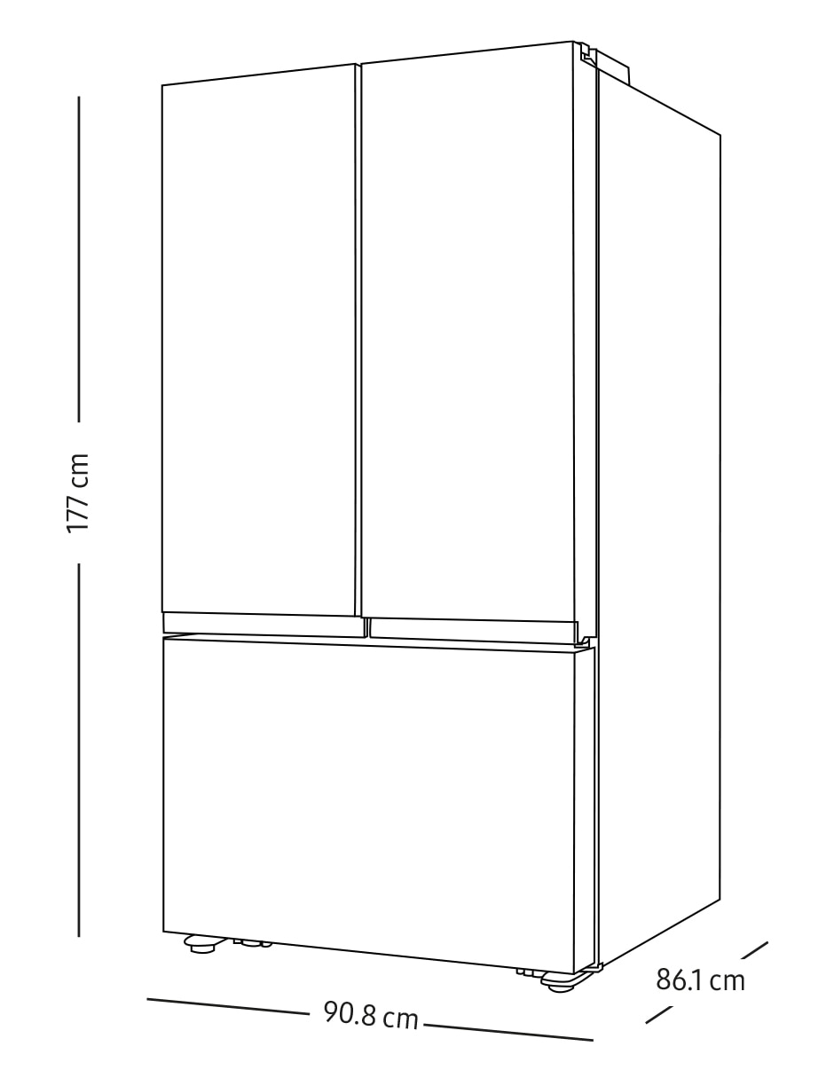 Refrigerador french door 32 pies tecnología inverter RF32CG5A10S9EM